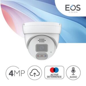 EOS IDS-400RS/AD DOME ACTIVE DETERRENCE 4MP CAMERA, OUTDOOR - 2.8MM LENS, IP66, AUDIO